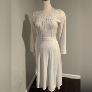 Madison Leigh White Long Sleeve Dress